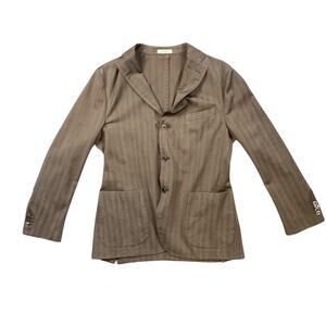Boglioli Blazer Mens M Zinc Wool Pinstripe Lightweight K Jacket Made Italy *READ